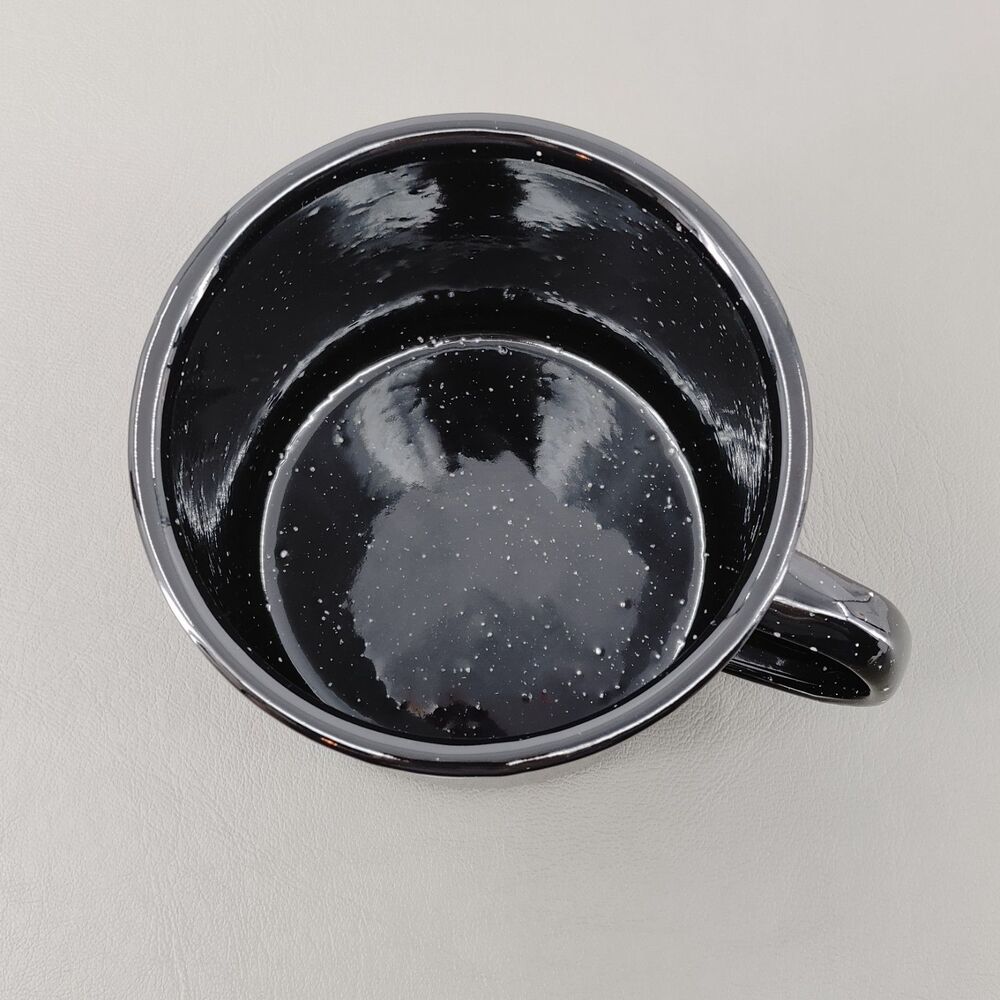 YELLOWSTONE National Park Mug Black Speckled Enamel Cup Camping - Picture 3 of 7
